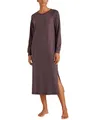 CALIDA Deepsleepwear Warming Langarm-Nachthemd Damen, Länge 120cm, wärmender Merino-Tencel™ Mix Soft Taupe 44-46