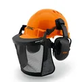 STIHL Function Basic Professioneller Helm Mit Erweiterter Visier Schutz, Orange