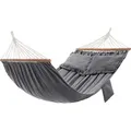 SONGMICS Hängematte, 210 x 150 cm, mit 2 Kissen, bis zu 300 kg belastbar, grau - Grau