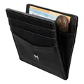 Gentlemen’s Kartenetui – Premium Rindsleder & RFID-Schutz – Platz für Karten, Scheine, Münzen & Tracker im Wallet – Patentiertes Slim Design – Slim Wallet mit Münzfach