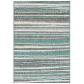 Mazovia Designteppich In-Outdoor-Teppich Streifen Balkon, Terrasse, Patio, Pavillon, 140 x 200 cm, Wasserdicht blau 140 x 200 cm
