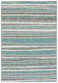 Mazovia Teppich Türkis In/Outdoor-Teppich Streifen - Balkon, Terrasse, Patio, Pavillon - Kurzflor Rechteckig Oeko-TEX® Zertifikat Wasserdicht - 140 x 200 cm