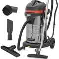 HECHT 8380 Industriesauger mit Zubehör | Nass- & Trockensauger | 3000 W | 80 Liter | 230 V - Silber