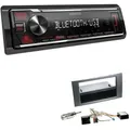 Kenwood KMM-BT209 1-DIN Autoradio Bluetooth USB AUX-In Short Body mit Einbauset für Ford S-Max anthrazit Canbus