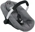 Bayer Chic 2000 708 76 Autositz für Baby-Puppen, Jeans grau, 50 cm