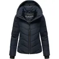 Winterjacke MARIKOO "Samuiaa XVI", Damen, Gr. L, blau (navy), Obermaterial: 100% Polyester; Futter: 100% Polyester; Wattierung: 100% Polyester; Ärmelfutter: 100% Polyester, Jacken, mit Kapuze