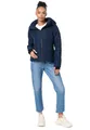 MARIKOO Winterjacke Damen (XS-3XL) - Wasserabweisend, Warm, Kapuze abnehmbar, Winddicht - Steppjacke, Frauen - Stehkragen, 4 Taschen, verlängerter Zipper - Navy L