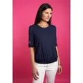 Seidel Moden Rundhalsshirt mit Cut-Out Details, MADE IN GERMANY blau 50 EU