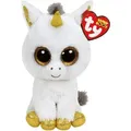 TY Glubschis - Pegasus Einhorn, weiß/gold - Beanie Boos - 15 cm - Gold/Weiß