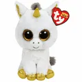Ty Glubschi´s Beanie Boo´s Einhorn  "Pegasus" weiß mit Gold 15 cm Kuscheltier