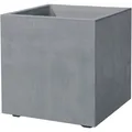 Deroma Pflanztopf Quadro Millennium Kunststoff 39 cm aschgrau mit Ablauflöchern