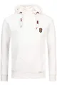 Indicode Herren Meza Sweatshirt mit Kapuze | Hoodie Kapuzenpullover für Männer Offwhite, XL