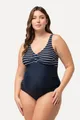 Ulla Popken Badeanzug Bellieva-Badeanzug Streifen Umstandsmode Softcups Schwangerschaft