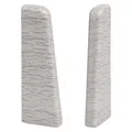 KGM Endstücke für Sockelleiste MEGA-Profil (20 x 58 mm) Eiche hell - Maße: 20 x 58 mm - 2 Stück