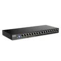 Zyxel 16-Port Netzwerk Switch | Unmanaged Gigabit Ethernet Switch | 16x GbE Ports | Schlankes Design | Umschaltbarer DIP | Lüfterlos | Wandmontage-Kit im Lieferumfang Enthalten | GS1100-16ES