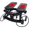 Sportstech Stepper STX300, 2-in-1-Gerät mit Widerstandsseilen, rutschfesten Pedalen und Fußreflexzonen-Massage