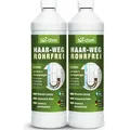 bio-chem Haar-Weg Abflussfrei – Abflussreiniger EXTRA STARK – 2x 1000 ML - Bis zu 20 Anwendungen je Flasche Rohrreiniger – Extrem effektiv & ...