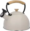 La Cafetière Wasserkessel La Cafetière, Edelstahl 18/10 (1-tlg), pfeifend, mit Holzgriff, 1,6 Liter, Induktion