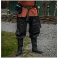 Leonardo Carbone Wikinger-Kostüm Wikinger Rushose Leinen "Wodan" Schwarz braun|schwarz L | L
