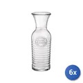 6x Karaffen Aus Glas Officina1825 Liter 1,18 Ct Transparent Bormioli Rocco