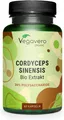 Vegavero Cordyceps sinensis BIO | 60 Kapseln | 650 mg Cordyceps Extrakt | Vegan