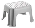 ROTHO Paso Tritthocker Fußhocker Kunststoffhocker Hocker Kunststoff Grau