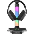 PREYON Heron Beak RGB Kopfhörerständer, Ladegerät, USB-Hub - Schwarz