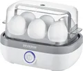 Eierkocher 6 Eier 420W weiß/grau BPA-frei mit Signalton Eierstecher