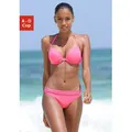 Push-Up-Bikini-Top BUFFALO "Happy", Damen, Gr. 32, Cup A, rosa, Microfaser, Polyamid, unifarben, Bikini-Oberteile, in mehreren Trendfarben