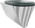 KWC AR T-WC, CAMPUS, Edelstahl, wandhängend, 360x407x700 mm, Sitz grau, barrierefrei