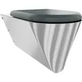 KWC AR T-WC, CAMPUS, Edelstahl, wandhängend, 360x407x700 mm, Sitz grau, barrierefrei