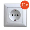12-er Pack Günsan Visage Steckdose Unterputz Weiss 1281100200115