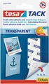 tesa® Klebestrips Tack - 72 Pads, ablösbar, transparent; Packungsinhalt: 72 Stück