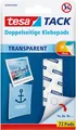 Tesa doppelseitige Klebepads TACK / Transparente Klebestreifen zum Aufhängen an