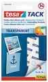 Selbstklebende runde Pads zum Aufkleben tesa TACK transparent 72 Stk