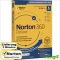 NORTON 360 Deluxe 2026 5 Geräte |PC,Mac,Android,iOS| Internet Security DE-Lizenz