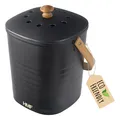 HMF Nachhaltiger Biomülleimer 3780 Küche, Geruchsdichter Komposteimer mit Deckel, 3 Liter, Schwarz