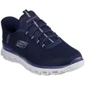 Skechers GLIDE-STEP Slip-On Sneaker Schlupfschuh, Freizeitschuh, Trainingsschuh mit praktischem Gummizug blau 46 EU