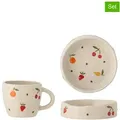 Bloomingville 2tlg. Kindergeschirr-Set "Tatiana" in Beige