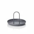 Zone Denmark Tablett Singles mit Handgriff Serviertablett Deko Cool Grey Ø 20 cm