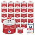 EVOCAMP 24x Propan Butan Gaskartuschen 300g, Schraubventil Eurogewinde 7/16", Ventilkartuschen 539ml mit Sicherheits-Verschlussautomatik, Gaskartuschen einsetzbar für Weber Grills Q100/1200-Serien