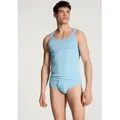 CALIDA Tanktop Twisted Cotton Pure Cotton, Feinripp-Qualität, Rundhals-Ausschnitt blau XXL (58/60)