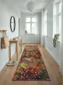 benuta Teppich Casa, rechteckig, Höhe: 11 mm, Teppich Wohnzimmer, Esszimmer, Schlafzimmer, Flur, Farbenfroh, Retro