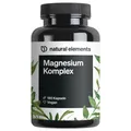 natural elements Magnesium Komplex – 5 hochwertige Verbindungen – 400mg elementares Magnesium/Tag