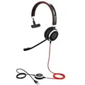 JABRA Evolve 40 UC monaural USB-A NC - Schwarz