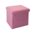 Faltbarer Sitzhocker 30x30x30 cm in KIRSCHBLÜTEN PINK  Sitzwürfel mit Staurau...