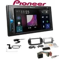 Pioneer DMH-A3300DAB 2-DIN Multimedia Autoradio Bluetooth DAB+ USB mit Einbauset für Fiat 500 ab 2007 schwarz