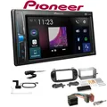 Pioneer Multimedia Autoradio Bluetooth DAB+ für Fiat 500 ab 2007 schwarz