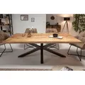 riess-ambiente Esstisch GALAXIE 180cm braun/schwarz – Massivholz, Stern-Gestell aus Metall, Industrial Design & bis zu 8 Personen – ideal für Dein Loft-Esszimmer braun 180 cm x 77 cm x 90 cm