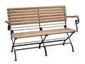 Zebra Florence Bank 130 cm x 65 cm klappbar Teakholz und Flachstahl 4025806451906